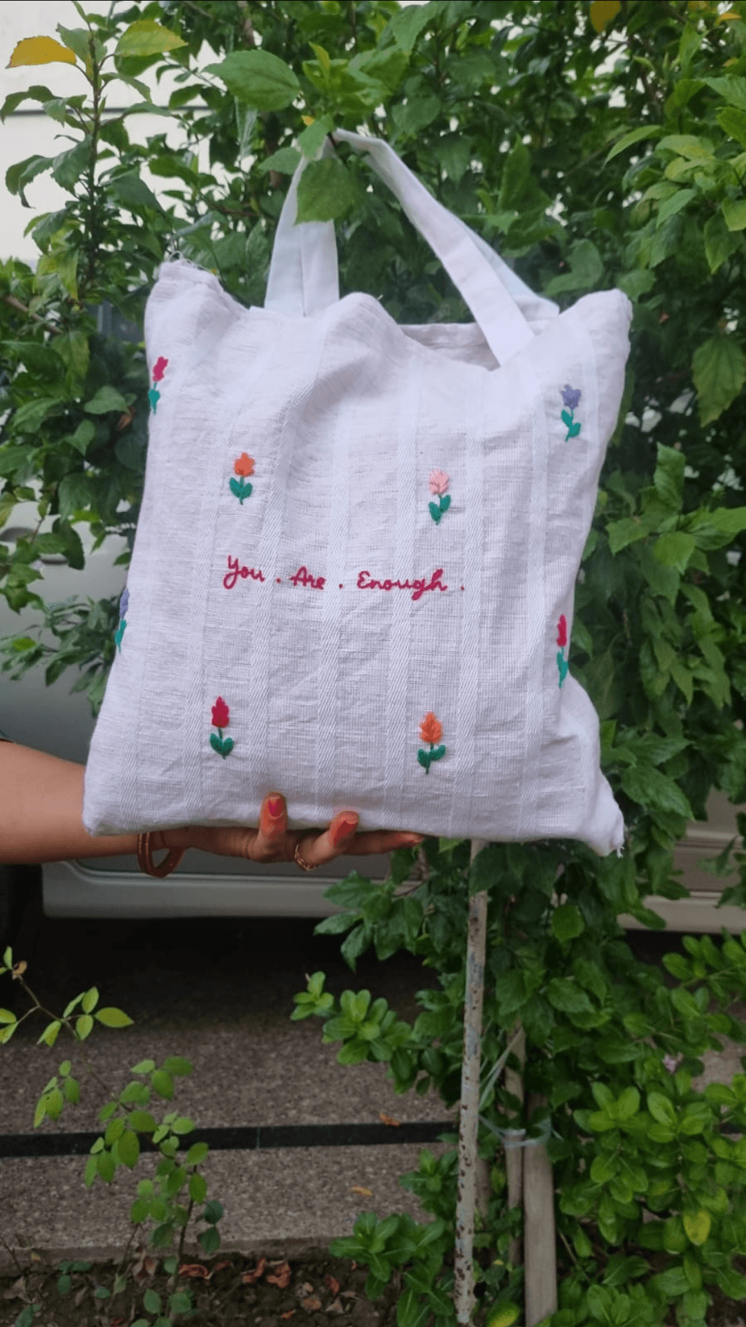 Hand Embroidered Tote Bag thumbnail 2