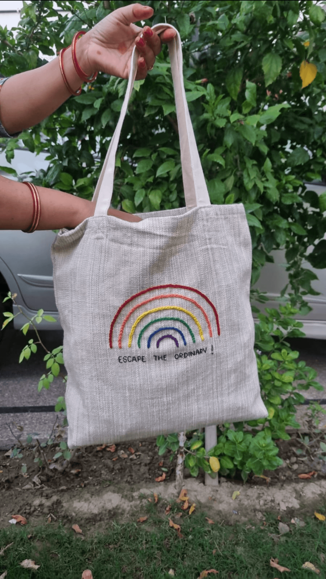 Hand Embroidered Tote Bag thumbnail 4