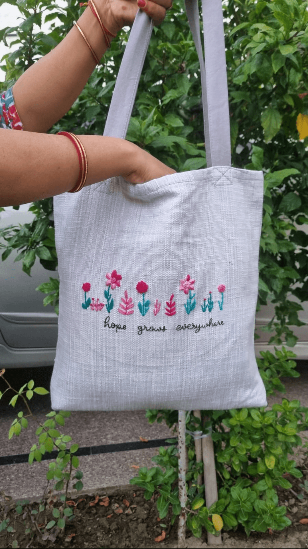 Hand Embroidered Tote Bag thumbnail 6